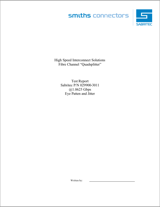 Quadsplitter Test Report