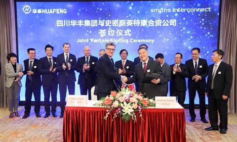 Smiths Interconnect and Sichuan Huafeng sign Joint Venture in China to support the commercial aerospace and railways markets